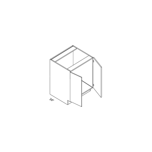 Eurocraft Gauntlet Gray Shaker - Full Height 2 Doors Sink Base Cabinet - 36"W X 34 1/2"H X 24"D