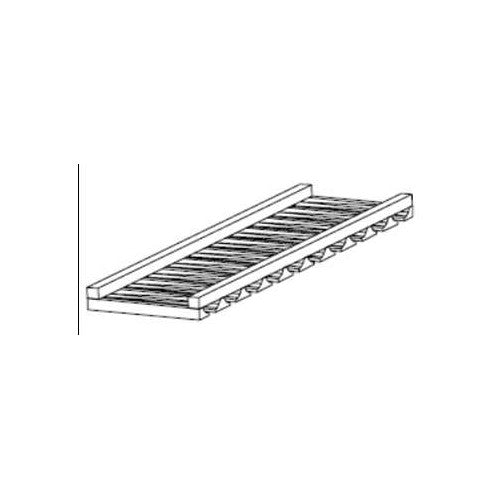 SGH3012 - Assembled Cream White Shaker - GLASS RACK 30" X 12" X 3" - 30" X 12" X 3"