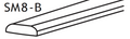 SM8-B - Assembled Smoky Gray Double Shaker - SCRIBE 3/4" X 1/4" X 96" 2 EDGE ROUND - 3/4Ó X 1/4" X 96"