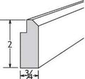 SMM8 - Assembled Toffee Shaker - SHAKER MIRROR MOLDING 2" X 3/4" X 96" - 2" X 3/4" X 96"
