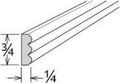 TBIM8 - Assembled Smoky Gray Double Shaker - TRIPLE BEAD INSERT MOLDING 3/4" X 1/4" X 96" - 3/4" X 1/4" X 96"