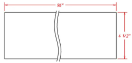 Eurocraft Matte Gray - Toe Kick & Toe Board - Toe Board 96" W X 4 1/2" H X 3/4" D (Other Colors Matching Door Finishes)