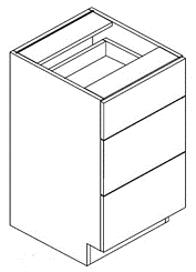 Eurocraft Ice Cream 03 - Vanity Drawer Base Cabinet - 18"W X 34 1/2H" X 21"D