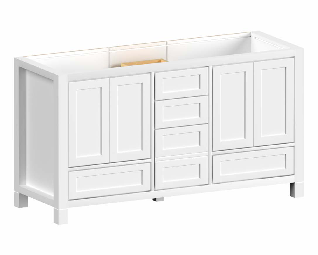 Fabuwood Valencia 60 inch vanity sink base, cabinet only