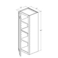 W1242L - Assembled Dove White Shaker - Wall Cabinet - Single Door - 12"W x 42"H x 12"D - Hinges on Left