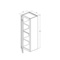 W1542L - Assembled Cream White Shaker - Wall Cabinet - Single Door - 15"W x 42"H x 12"D - Hinges on Left