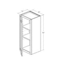 W1836L - Assembled Cream White Shaker - Wall Cabinet - Single Door - 18"W x 36"H x 12"D - Hinges on Left