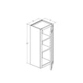 W1836R - Assembled Cream White Shaker - Wall Cabinet - Single Door - 18"W x 36"H x 12"D - Hinges on Right