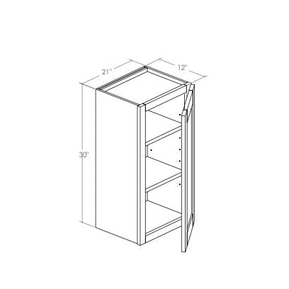 W2130 - RTA Charlton Raised Panel - Wall Cabinet - Single Door - 21"W x 30"H x 12"D