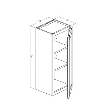W2136 - RTA Charlton Raised Panel - Wall Cabinet - Single Door - 21"W x 36"H x 12"D