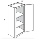W2136 - RTA Avalon Raised Panel - Wall Cabinet - Single Door - 21"W x 36"H x 12"D