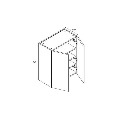 Eurocraft Baslato SM - 42" High Double Doors Wall Cabinet - 24"W X 42"H X 12"D