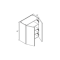Eurocraft Baslato SM - 42" High Double Doors Wall Cabinet - 33"W X 42"H X 12"D