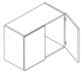 Eurocraft Matte Gray - Wall Bridge Cabinet - 30"W X 24"H X 12"D