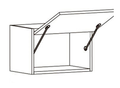 Eurocraft Matte White - Lift-Up Wall Cabinet - 30"W X 18"H X 12"D