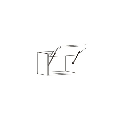Eurocraft Gauntlet Gray Slim Shaker - Lift-Up Wall Cabinet - 36"W X 12"H X 12"D