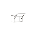 Eurocraft Baslato SM - Lift-Up Wall Cabinet - 33"W X 15"H X 12"D
