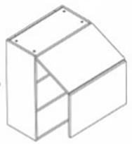 Eurocraft Ice Cream 03 - Wall Bifold Lift-Up Cabinets - 36"W X 30"H X 12"D