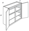 W3330 - Assembled Soda Shaker - Wall Cabinet - Double Door - 33"W x 30"H x 12"D