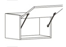Eurocraft Matte Gray - 24" Deep Lift-Up Wall Cabinet - 36"W X 18"H X 24"D