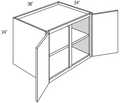 W362424 - Assembled Soda Shaker - Refrigerator Wall Cabinet - Double Door - 36"W x 24"H x 24"D