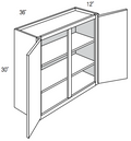 W3630 - Assembled Sandy Mirage Shaker - Wall Cabinet - Double Door - 36"W x 30"H x 12"D