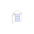 Eurocraft Baslato SM - Wall Diagonal Corner Cabinet - 24"W X 30"H X 24"D