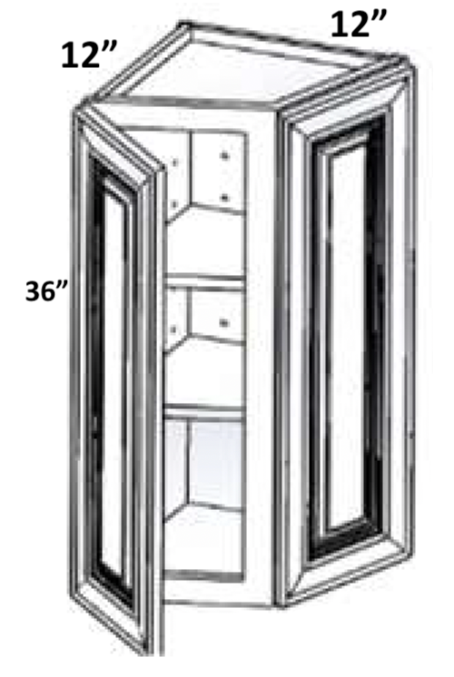 WEC1236 - RTA Newport Raised Panel - WALL END CABINET 12" X 36" - 12" X 12" X 36"