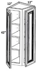 WEC1242 - RTA Newport Raised Panel - WALL END CABINET 12" X 42" - 12" X 12" X 42"
