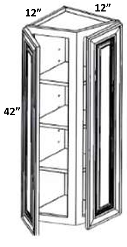 WEC1242 - RTA Newport Raised Panel - WALL END CABINET 12" X 42" - 12" X 12" X 42"