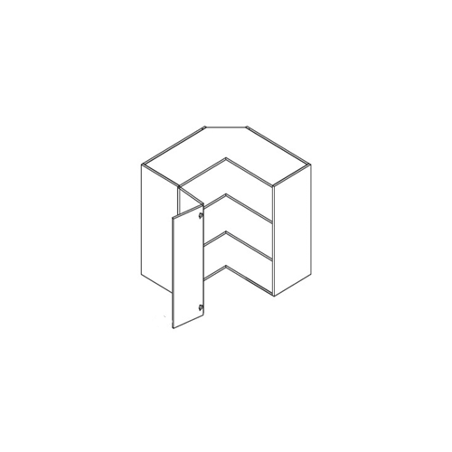 Eurocraft Matte Cashmere - Wall Easy Reach Corner Cabinet - 24"W X 42"H X 24"D