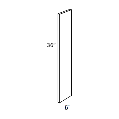 WF636 - Assembled Unfinished Shaker - Filler - 3/4" thick 6" wide 36" tall - 3/4" thick x 6" wide x 36" tall