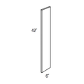 WF642 - Assembled Dove White Shaker - Filler - 3/4" thick 6" wide 42" tall