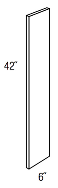 WF642 - Assembled Sage Green Shaker - Filler - 3/4" thick 6" wide 42" tall