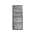 Eurocraft Gauntlet Gray Slim Shaker - Wall Glass Door Cabinets - 18"W X 42"H