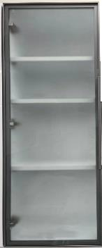 Eurocraft Medium Oak - Wall Glass Door Cabinets - 18"W X 36"H