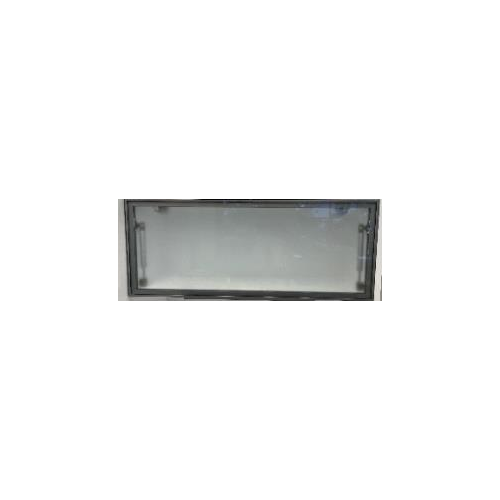 Eurocraft Haze Gray Slim Shaker - Lift Up Glass Door Single Door Cabinet - 33"W X 18"H