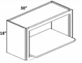 WMC3018 - RTA Charlton Raised Panel - MICROWAVE OPEN SHELF 30" X 18" - 30" X 18" X 17 3/4"
