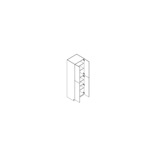 Eurocraft Black HG - Pantry Cabinets - 15"W X 90"H X 24"D With 2 Doors